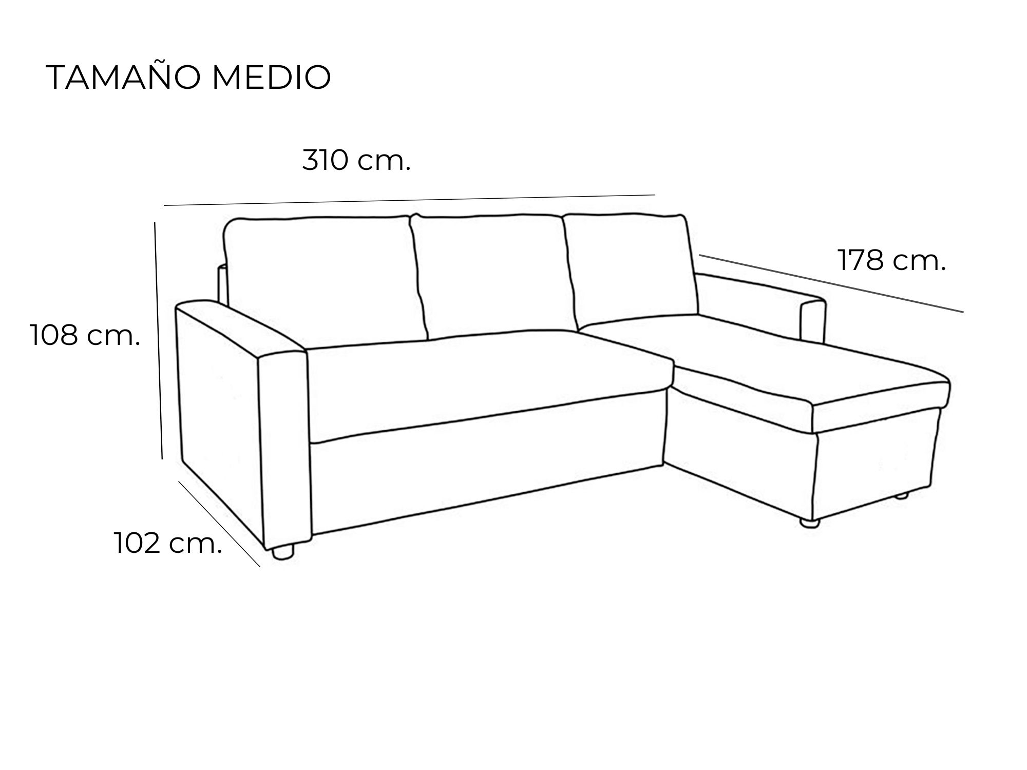 Chaiselongue  con asientos extraibles tipo carro modelo Menphis de Sofass® en Tarragona